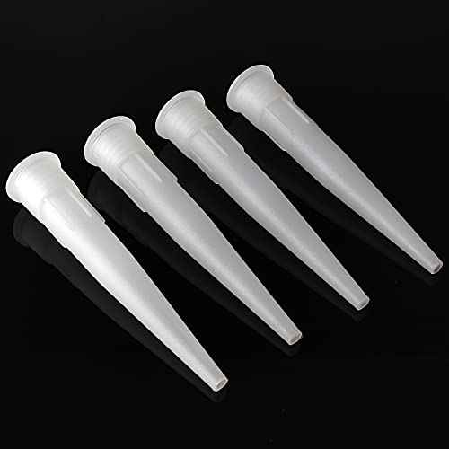 36Pcs Plastic Caulk Nozzles, Caulk Extension Nozzle Tip Replacement for Sausage Caulking Gun (White)