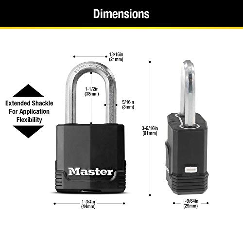 Master Lock Magnum Heavy Duty Keyed Padlock 1 Pack Outdoor Security Lock M115XDLF