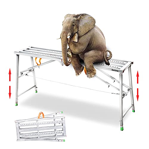 Daxiang Portable Adjustable Steel Scaffold Platform 600 lbs Load Capacity Work Step Ladder