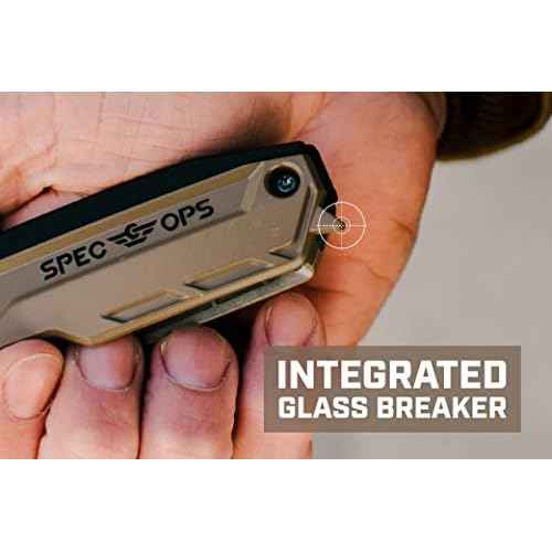 Spec Ops Tools Folding Utility Knife,Includes 3 Blades in Handle Storage, 3% Donated to Veterans