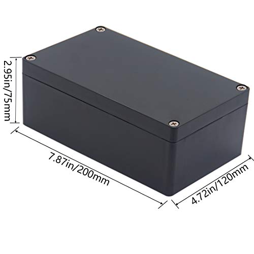 Otdorpatio Waterproof ABS Plastic Electrical Junction Box 7.87x4.72x2.95 Inch Black, IP65
