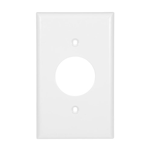 Piriuuo Round White Outlet Cover Plate, Single Outlet Plug Covers 4.53" X 2.76" Receptacle Cover with Two Screws, 220v
