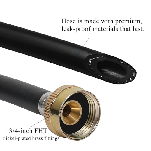 8FT Dehumidifier Drain Hose 3/4 in FHT No-Kink Black - atadbtae