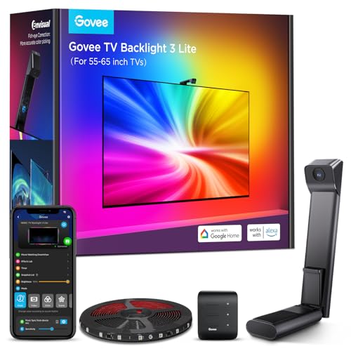 Govee 11.8ft TV Backlight LED Strip for 55-65 Inch Screens, Sync with Content