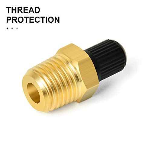 GASHER 2PCS 1/4" NPT Tank Valve Anti-Corrosion Brass Schrader Valve with 1/4" Male NPT,Using with Air Compressor Tanks