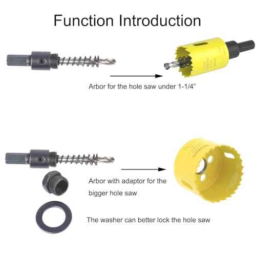 3/8 in. Hole Saw Arbor with Adapter
