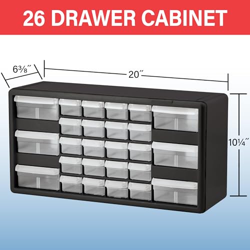 Akro-Mils 26-Drawer Plastic Storage Cabinet (Variation: 26-Drawer) 20W x 6D x 10H Black