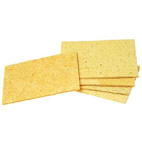 MEETOOT 6pcs Soldering Iron Cleaning Sponge 50x35mm Square Sponge High Temperature Sponge Welding Platform Sponge Welding Clean Pads