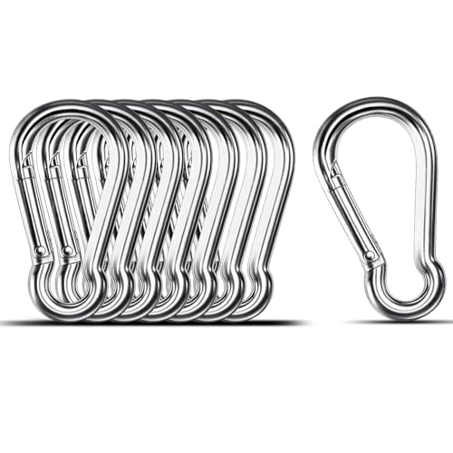 COYAGRIP M4-1.57'' Stainless Steel Heavy Duty Carabiner Clips 8 Pack