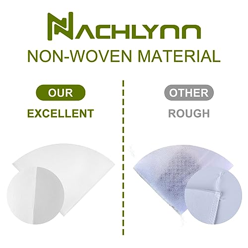 Nachlynn 20 Pcs 10 Inch Fryer Oil Filter Cones – Non-Woven Grease Filter for Deep Fryer & Maple Syrup