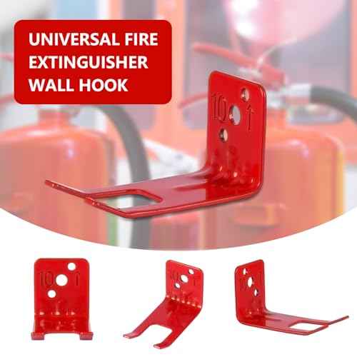 Fire Extinguisher Mounts & Brackets,4 Pack Fire Extinguisher Brackets and Holders, Fire Extinguisher Wall Hook Holder Hanger for 5-10 lb fire Extinguisher Mount