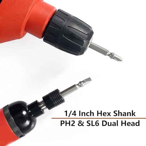 10Pcs Magnetic Slotted Phillips Double Ended Screwdriver Bits PH2/SL6, #2 Phillips and #6 Slotted Dual Head Screw Driver Bits Set with 1/4 inch Hex Shank for Power Tools (2 inch Length)