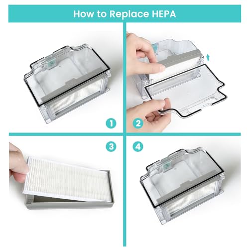 Lefant 4PCS Hepa Filter Replacement Accessories for Lefant M310/M320 Robot Vacuum Cleaner