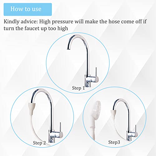 Sunenlyst Sink Spray Rubber Hose for Faucet - Portable Sink Attachment for Pets & Cleaning - For Sink