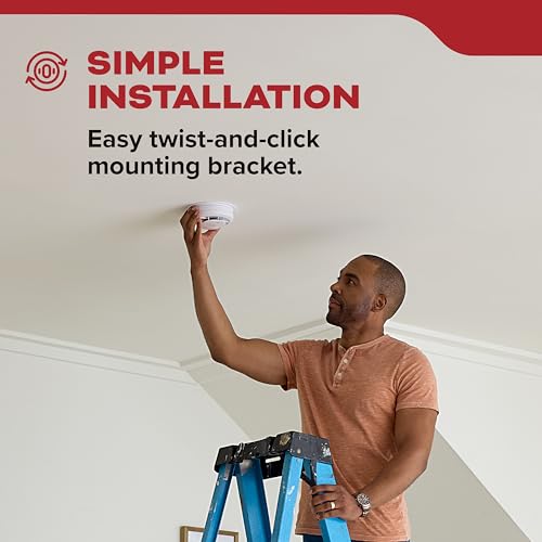 Kidde Smoke Detector 20SA10 Hardwired with 10-Year Battery Backup - 1 Pack