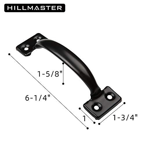 Heavy Duty Gate Latch Kit with Handles & Hinges for Wooden Fence - Black