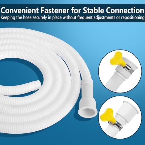 10 ft Dehumidifier Drain Hose 3/4" FHT Leakproof, White, 10 Ft Cuttable