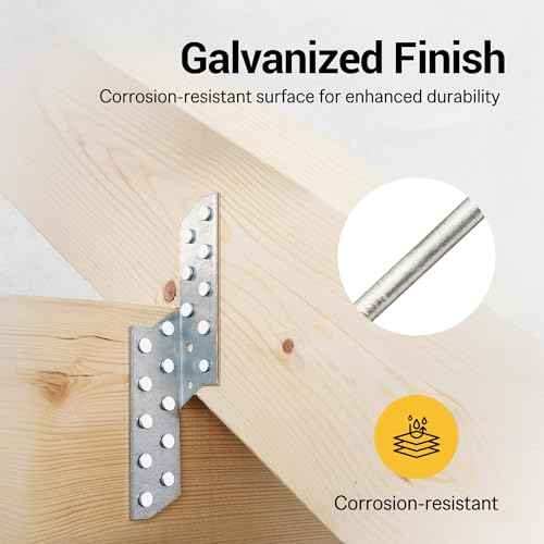 meite Metal Connector Nails, 1-1/2 Inch x .148 Inch Joist Hanger Nails, 35 Degree, Galvanized, Paper Tape Collated, Smooth Shank Framing Nails for Metal Connector Nailer (2,000 Counts)