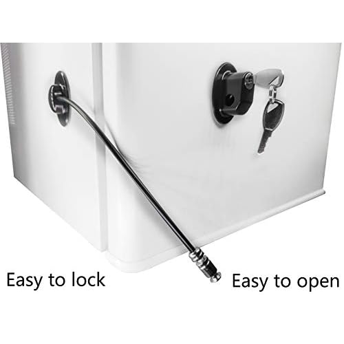 Refrigerator Door Lock, File Drawer Lock, Freezer Door Lock and Child Safety Cabinet Lock by REZIPO Black (4)