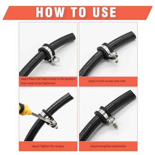 AKIHISA 36pcs 13mm Stainless Steel Cable Clamps, 1/2" Rubber Coated Cushioned Insulated Cable Clamp, Metal Clamp, Loop Clamps, Pipe Clamp for Wiring, Pipes and Hoses