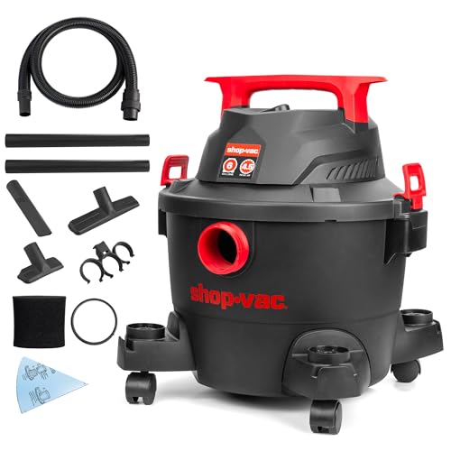 Shop-Vac 6 Gallon Wet Dry Vacuum with 4.5 Peak HP, Blower Function and Accessories