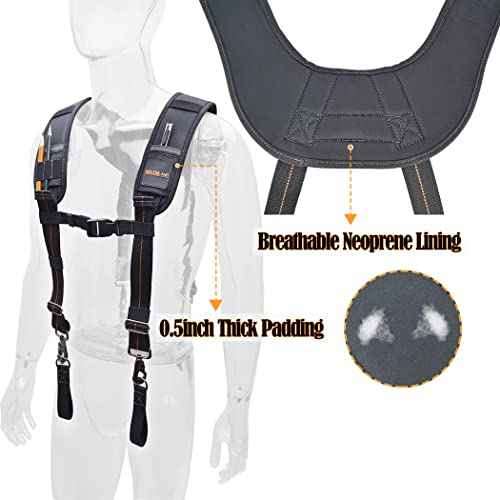 WELKINLAND Tool belt suspenders for men, Nail bag suspenders, Tool bag construction suspenders carpenter