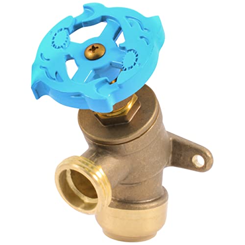 SharkBite 3/4 in. PTC x 3/4 in. MHT Brass Garden Valve - Multi-Turn, Push Connect