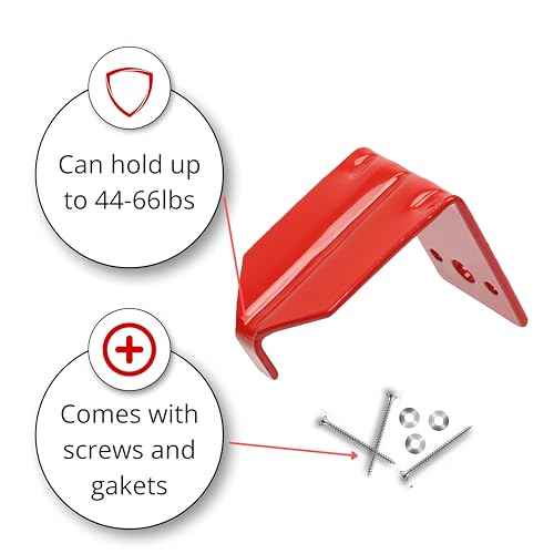 Fire Extinguisher Mount, Wall Hook, Fire Extinguisher Bracket up to 40 lbs Extinguishers, Suitable for Big and Small fire (4 Brackets)