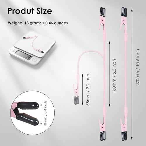 Toolour 2 Pack Soldering Helping Hands Clamps, Flexible Gooseneck Metal Arms with Dual Alligator Clips, Pink Wire Holder for PCB Welding Electronics Jewelry DIY Crafts Hobby