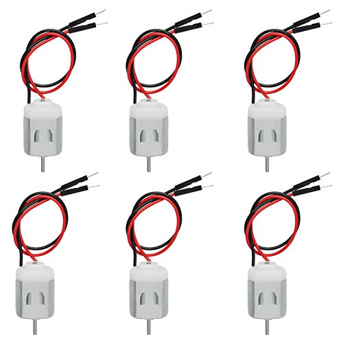 Miniature DC Motor 1.5V-6V for Arduino Robotics Projects - Pack of 6
