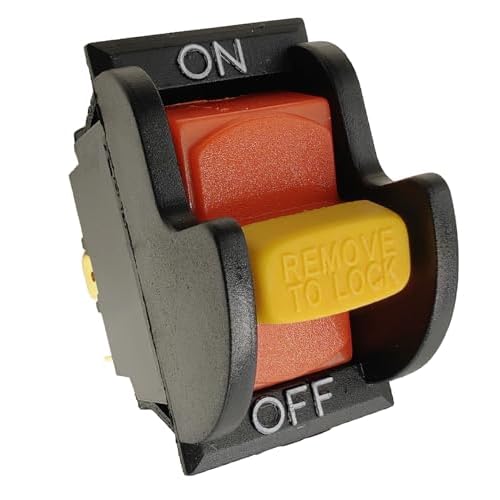 SW7A Table Saw On-Off Toggle Switch Replacement for Delta 489105-00 & Ryobi 46023 Compatible with Delta, Ryobi, Craftsman, DeWalt, Drill Press, Band Saw, Grinder