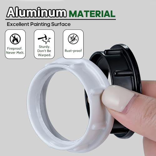 EMNOOTI 1-1/2" White Aluminum Threaded Socket Shade Ring for E26 Medium Base Lamps