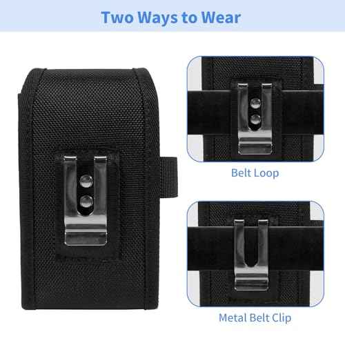 KENOBE Belt EDC Pouch, 5-Pocket Multi-Purpose Tool Holder, Multitool Holster Tactical Pouch Cell Phone Organizer for Work, Hiking, Camping, Barbecue, Rescue