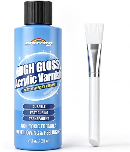 High Gloss Clear Acrylic Paint Sealer for Art & Crafts - Non-Yellowing Varnish