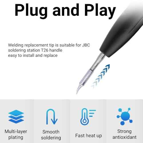 T26 Soldering Iron Tip Replacement with Copper Construction for Soldering Stations(C210-SI)