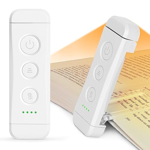 Glocusent USB Rechargeable White Book Light Clip-On Reading Lamp