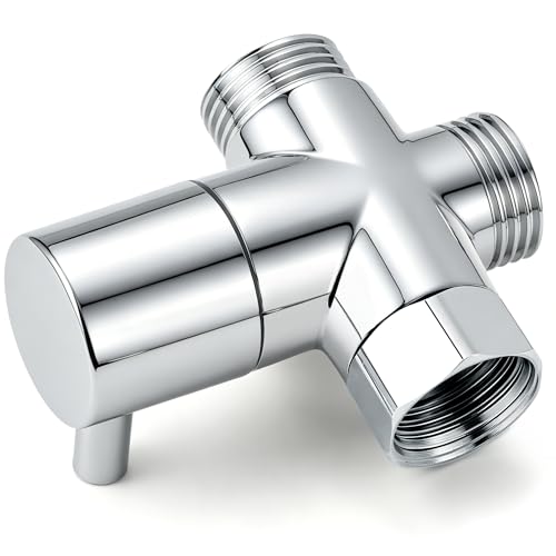 Gicyiit 3-Way G1/2 Shower Diverter Valve for Multiple Outlets, Solid Metal