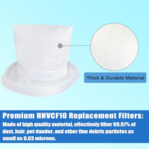 4 Pack HNVCF10 Replacement Filter Compatible with Black & Decker Power Tools HNVCF10 Hand Vacuum HNVC215B10, HNV215B12, HNVC215BW52, HNVC115J06, HNVC115B22, HNVC220BCZ01, HNVC220BCP07 (4)