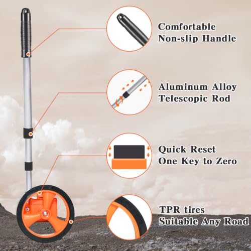 Zozen 4-Inch Measuring Wheel – Feet & Inches, Portable Tape Measure