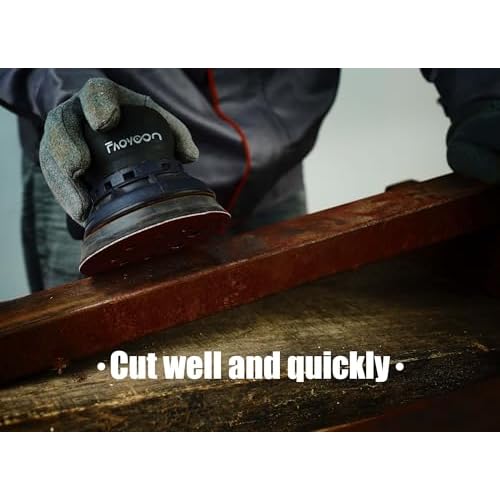 Sanding Disc 5 Inch 8 Hole, 100 Pcs Orbital Sanding Discs Hook and Loop, Sandpaper for polishing and Grinding, 320 400 600 800 1000 Grit Sand Paper for Random Orbital Sander