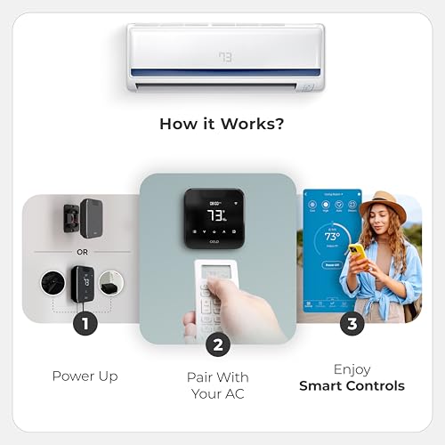 Cielo Breez Max Smart WiFi Thermostat for Mini-Split & AC - Black