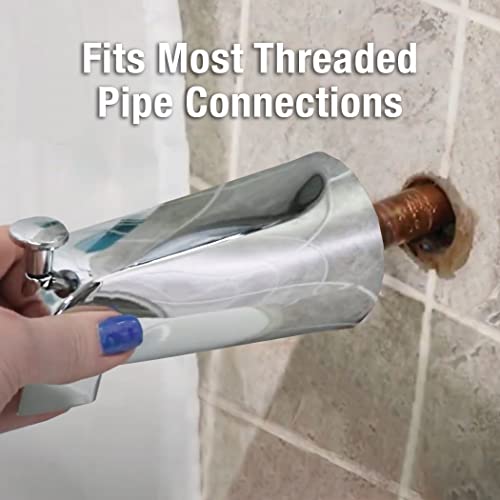 Danco Chrome Tub Spout with Front Pull-Up Diverter - Metal Bathroom Fitting