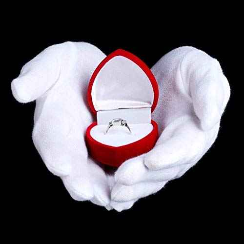 12 Pairs Soft Cotton Gloves - White, Stretchable Lining, Medium Size