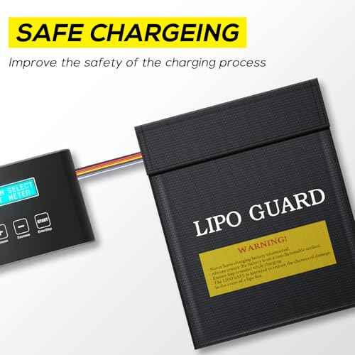 Lipo Safe Bag, Fireproof Explosion-Proof Lipo Battery Bag for Safe Charging and Storage, 2 Packs(black)