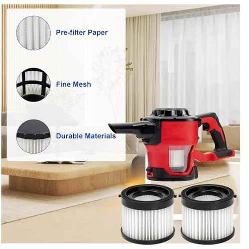 49-90-0160 Cartridge HEPA Filter Compatible with Milwaukee 49-90-1951 0882-20 M18 Vacuum Cleaner