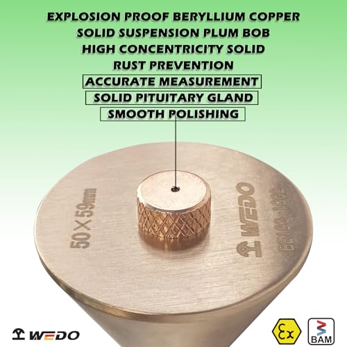 WEDO Non-Sparking Plumb Bob 10oz,Hanging Wire Hammer,Beryllium Copper