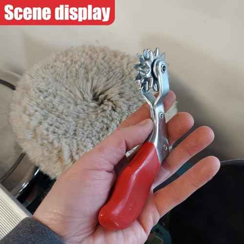 Wool Polishing Pad Cleaning Spur Tool, Metal Car Buffing Tool with Easy-Grip Handle, Universal Car Cleaning Tools Repair Accessory for Revitalizing Compound Pads & Bonnets
