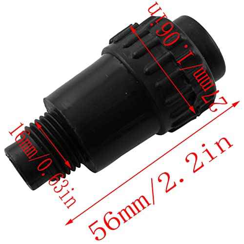 Thread Oil Plug Connector LQ Industrial 2PCS 16x1.5 3/8BSPT Male Thread Black Plastic Oil Cap Plug Air Compressor Spare Fittings
