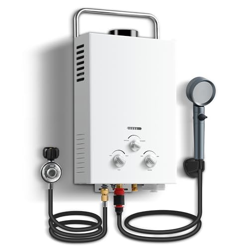 Portable 6L Propane Tankless Water Heater for RV Camping Boat Cabin