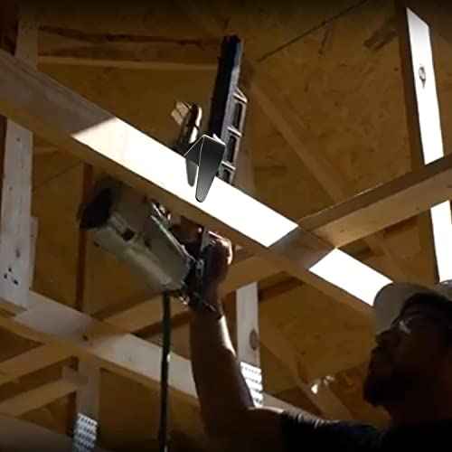 889661M Steel L Shaped Rafter Hook Replacement with Bolt, Pneumatic Tool Rafter Hook Compatible with Hitachi Nail Gun NR83A5, NR83A5(S), NR83AA5, NV83A5, NR90AC5, NT65A5, NV75A5(Black,1 Set)